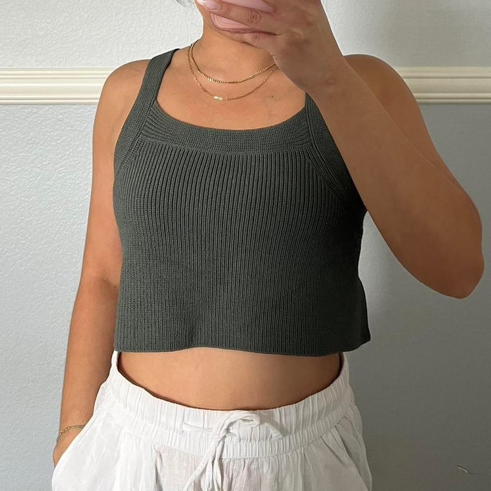 WHITE Wilfred Cayenne Knit Sweater Tie Tank